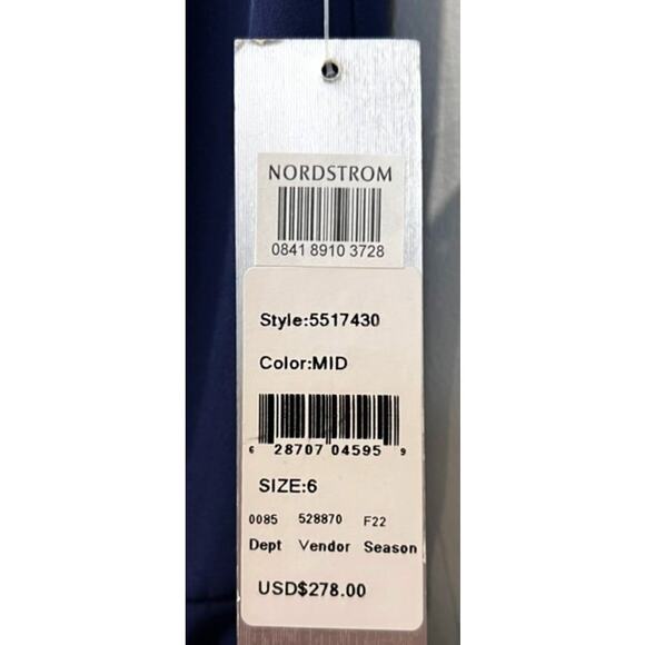 NEW! Kay Unger Dress “Raven” Midi in Navy Stretch Crepe - Super Flattering! - Picture 4 of 10